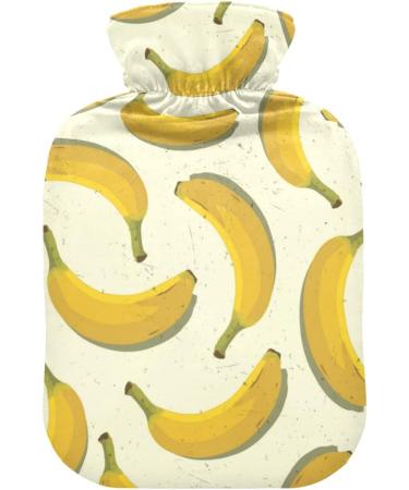 NAANLE Cartoon Banana Heat Bottle - 1L Transparent Hot Water Bottle for Pain Relief & Cold Therapy | Ideal Hand & Foot Warmer - Buy Online on GoSupps.com