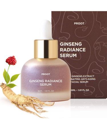Ginseng Radiance Serum | 52.5% Ginseng Extract Rejuvenating Anti Aging Face Serum | Formulated with Ginseng Extract, Hyaluronic Acid, WGF Complex-3 | Korean Skin Care, Vegan, Cruelty-free | 1.01 oz