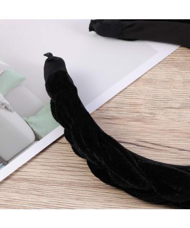 Braided Padded Headband for Women - Vintage Wide Black Hairband | International Shipping - Buy Online on GoSupps.com