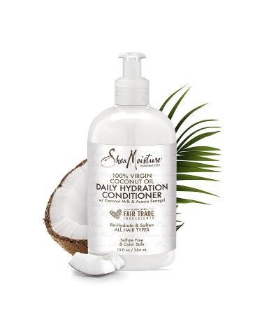 Shea Moisture Daily Hydration Set: Shampoo & Conditioner 13oz + Leave In Treatment Spray 8oz - 100% Virgin Coconut Oil, Shea Butter & Coconut Milk - Curly Hair Bundle - Buy Online on GoSupps.com
