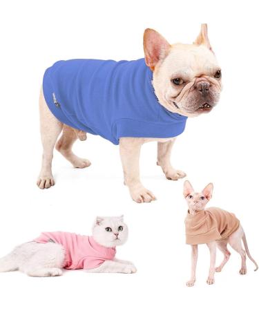 Docio Dog Sweater - Soft & Warm T-Shirt for Small Dogs & Cats | Light Blue Spring Coat (1 Pack) - Buy Online on GoSupps.com