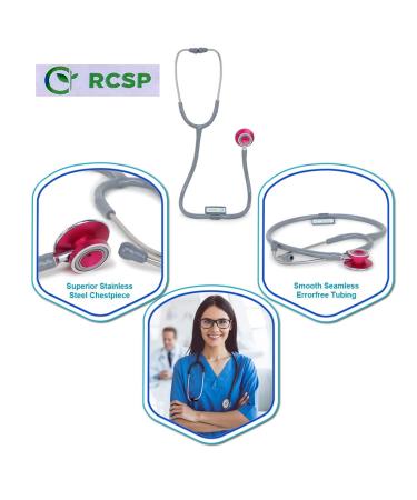 Buy Acoustic Stethoscope for Medical Students & Professionals - Lightweight Stylish Latex-Free Grey - Buy Online on GoSupps.com