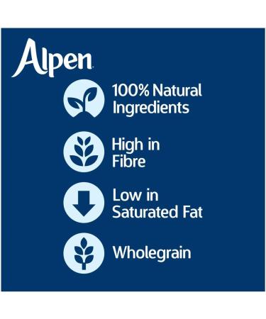 Alpen Muesli No Added Sugar 550g - 2 Pack | Breakfast Muesil Wholegrain Wheatflakes & Rolled Oats with Raisins and Roasted Sliced Hazelnuts and Almonds. - Buy Online on GoSupps.com
