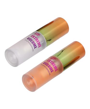 2PCS Day & Night Lip Plumping Oil Set - Moisturizing Ginger + Mint Lip Serum & Gloss for Fuller Lips - Buy Online on GoSupps.com