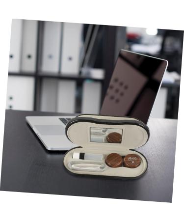 Buy Gatuida 3 Sets of Stylish Glasses Cases - Dual Purpose Travel & Contact Lens Storage - Wooden Grain Design & Leather Finish - Buy Online on GoSupps.com