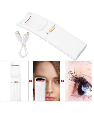 Heated Eyelash Curler - USB Intelligent Temperature Control | Quick Preheating | Ergonomic Design (White) - Perfect for Stunning Lashes - Buy Online on GoSupps.com