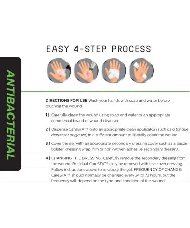 CareSTAT 32 PPM Silver Healing Wound Gel | SilverSol Ag O Nano Particles | 10x More Powerful | FSA HSA Approved | 3 oz - Buy Online on GoSupps.com