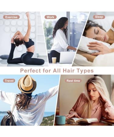 Heatless Curling Set - 2 Pieces Silk Curlers for Short & Long Hair DIY Night Curls in Leopard Pattern - Buy Online on GoSupps.com