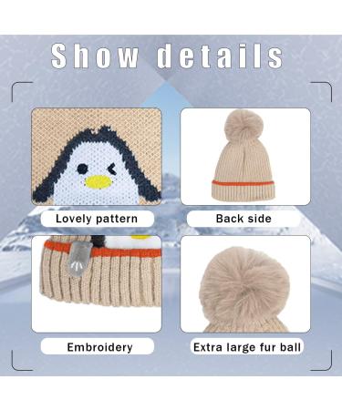 Rayson Baby Winter Warm Hat and Scarf Set with Fleece Lining for Kids - Coffee - Buy Online on GoSupps.com