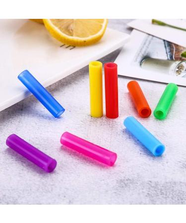 U-K Silicon Tips Cover for Stainless Steel Straws 6 mm 8Pcs Multi- Colors Soft Food Grade Silicone Straws Nozzles Reusable Cover for 1/ 4'' Wide Straws Practical & Popular - Buy Online on GoSupps.com