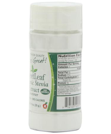 SweetLeaf Stevia Extract Powder, 0.9oz Jars - Pack of 2 | Natural Zero-Calorie Sweetener - Buy Online on GoSupps.com