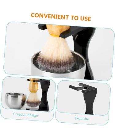 HEASOME Men's Shaving Set - Razor Soft Hairdressing Brush & Wood Holder - Perfect for Grooming & Facial Care - Buy Online on GoSupps.com