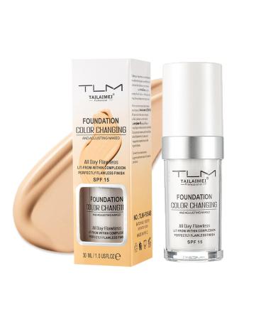 EONFAVE SPF 15 Foundation Breathable light liquid waterresistant colorchanging concealer makeup