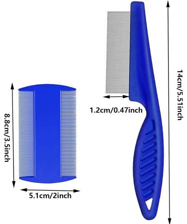 Flea Lice Comb 2 Pack Pet Flea Comb Set Cat Dog Flea Lice Tear Stain Remover Combs Fine Tooth Grooming Removal Tool for Removing Flea Egg Mites Ticks Dandruff Flakes - Buy Online on GoSupps.com