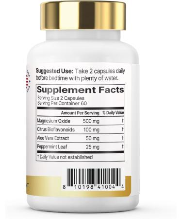 VXICDE OxyFlush Digestive Support Dietary Supplement with Magnesium Oxide and Botanical Extracts 60 Capsules - Buy Online on GoSupps.com