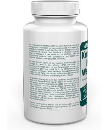 Buy Garlic Mistletoe Hawthorn Capsules - 120 pcs for Immune Support | Fast International Shipping - Buy Online on GoSupps.com
