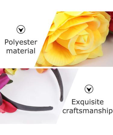 Healvian Gothic Hair Accessories Halloween Flower Crown Headdress Hair Rose Flower Hair Bands for Halloween Costume blue - Buy Online on GoSupps.com