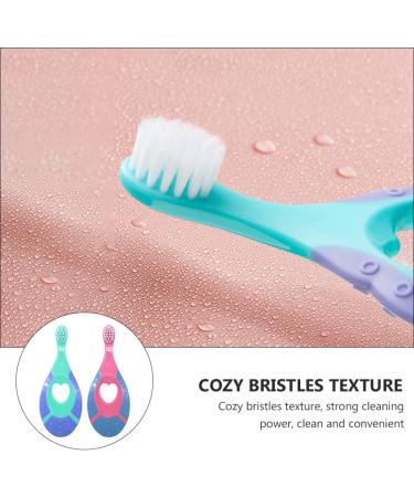 2pcs Silicone Infant Training Toothbrush Set | Soft Bristles & Teething Handle | Baby Toy for Babies/Toddlers Gums - Buy Online on GoSupps.com