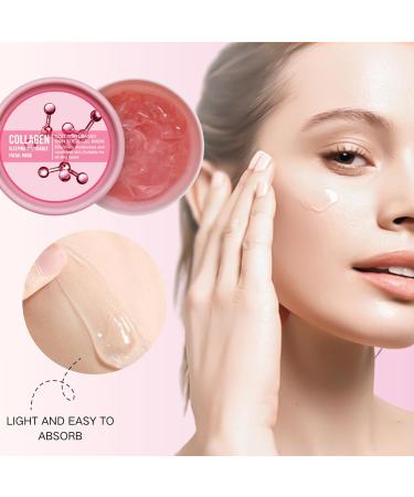 Collagen Face Mask - Face Masks Beauty - Sleeping Face Mask for women - Overnight Face Mask Skin Care - Improve Face Care - Smooth and Brightening - Buy Online on GoSupps.com