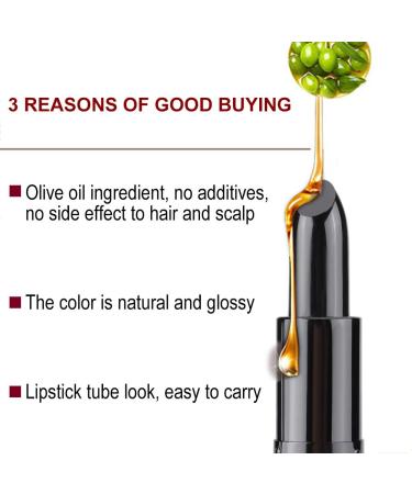 Angrek 3 Colors Hair Color Pen - Temporary Lipstick for Gray & White Hair Coverage | DIY Makeup Stick for Black Hair - Buy Online on GoSupps.com