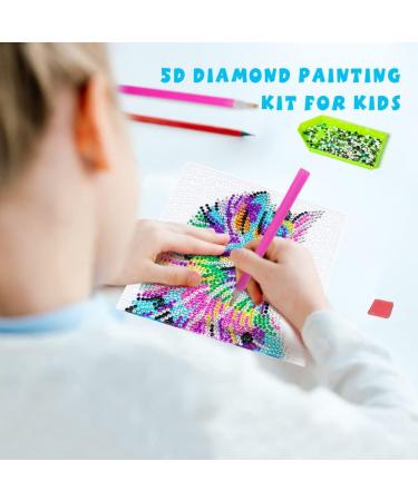 Labeol 5D Diamond Painting Kit for Kids - Full Drill Art Crafts with Wooden Frame | Ages 6-12 | Colorcat Design | 6x6 Inch Home Wall Decoration - Buy Online on GoSupps.com