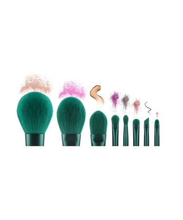 Super Soft 8-Piece Makeup Brush Set for Beginners - Travel-Friendly & Gift-Ready Green Makeup Tools - Buy Online on GoSupps.com