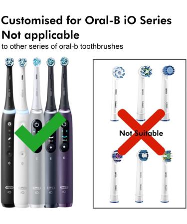 Seplouis Multi-Colored Toothbrush Head Covers - 6 Pack Compatible with Oral-B IO Electric Toothbrush Heads - Buy Online on GoSupps.com