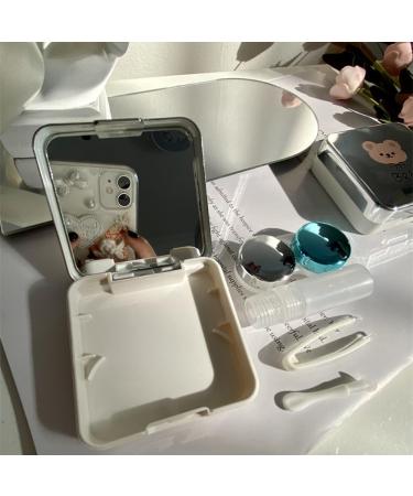 Buy Contact Lens Case Set - Travel & Home with Mirror Tweezers Connector & Solution Bottle - 2 Pack for Easy Lens Care - Buy Online on GoSupps.com