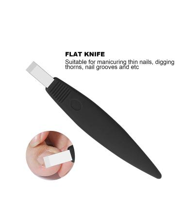 Pedicure Knife Set - 3Pcs Stainless Steel Tools for Ingrown Toe Nail, Foot Callus & Dead Skin Removal - Nail Care Kit for Feet Grooming - Black Set - Buy Online on GoSupps.com