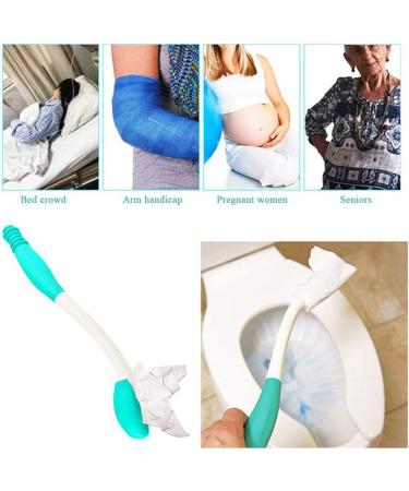 SoulQ Bottom Wiper Tissue Grip - Long Handle Toilet Paper Aid for Comfortable Self Wiping - Buy Online on GoSupps.com