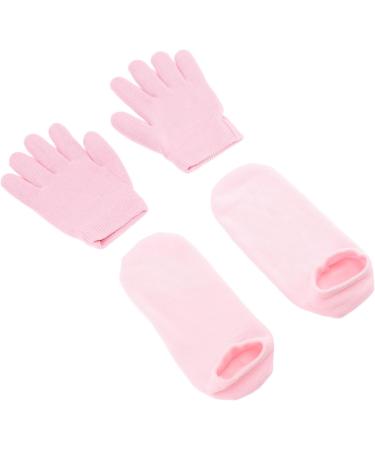 Moisturizing Gel Gloves Socks Set Soft Full Coverage Design for Dry Cracked Hands Feet with Cream Gift Choice for Men Women to Use (Pink) - Buy Online on GoSupps.com