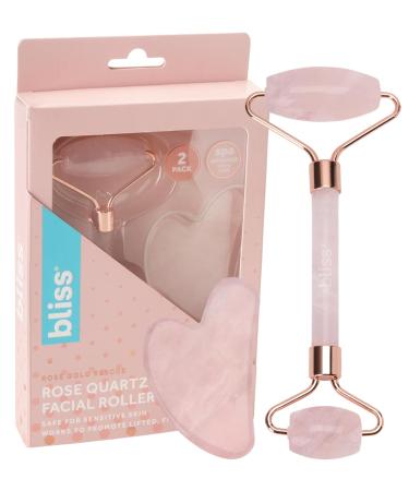 Bliss Gua Sha and Facial Roller - Beauty Spa Grade Self Care Massager Tool Set Size One Size Rose Rose One Size