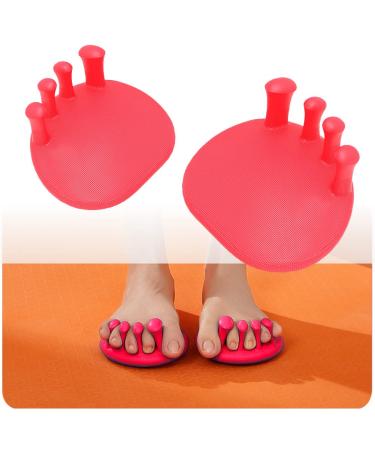 Toe Separators for Overlapping Toes Bunion Corrector for Women Pain Relief Toe Valgus Corrector Toe Arch Trainer Leg Exerciser Thin Leg  Thigh and Hip Part of The Toe Device(1 Pair) (Red)