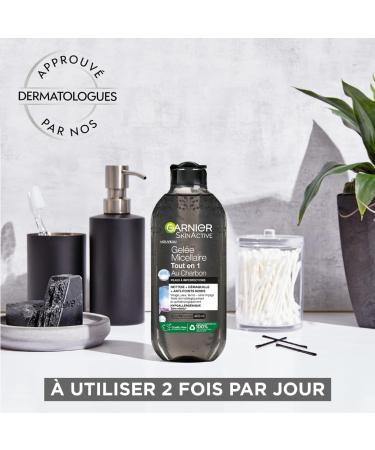 GARNIER Skin Active - All-in-1 Micellar Jelly - Cleanses Removes Makeups & Reduces Blackheads - Micelles Charcoal & Salicyl - Buy Online on GoSupps.com