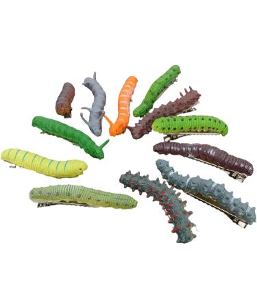 WDNIGLP 12Pieces Cute Caterpillars Hair Clips Unique Barrettes Caterpillars Hair Decoration for Weddings and Performances - Buy Online on GoSupps.com