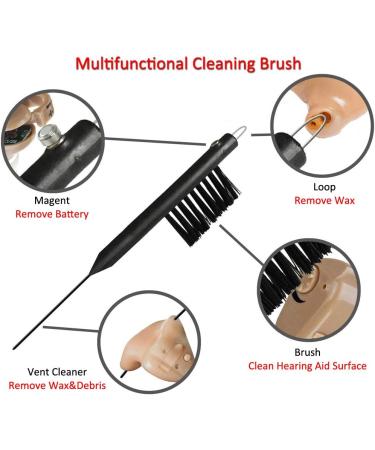 Hearing Aid Cleaning Brush Set with Magnet Wax Loop for Airpods & Earbuds - Buy Online on GoSupps.com