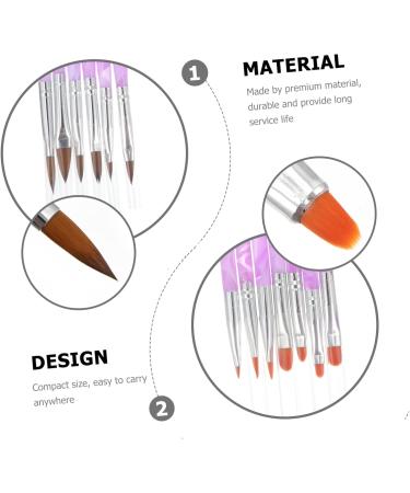 minkissy 1 Set Dust Brush Suit Nail Nylon Brush Nail Line Nail Brush Pen Acrylic Nail Tips Builder Brush Nail Painting Brush Nail Kits Pens 3d Acrylic Rod Tool - Buy Online on GoSupps.com