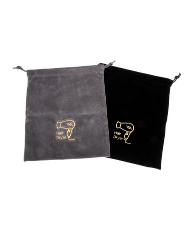 DRESSOOS 4 Pcs Hair Dryer Bag Portable Blow Dryer Hair Dryer Travel Bag Hair Dryer Drawstring Bags Flannel