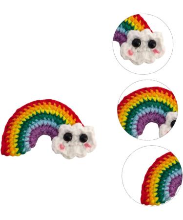 FRCOLOR Kids Pairs Rainbow Barrettes korean hair clips colorful hair clips kids barretes Hair Pin girl hair side clip Wool Felt Rainbow Charm hair bang clip alloy child to weave to - Buy Online on GoSupps.com