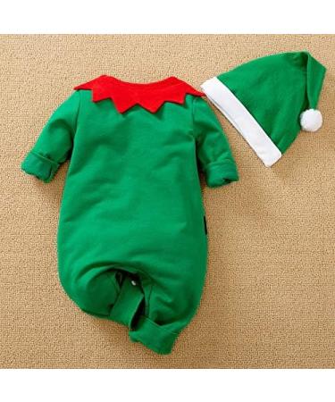 Hifot My First Christmas Baby Romper and Hat Set - Unisex Newborn Outfit (Green, 3-6 Months) - Buy Online on GoSupps.com