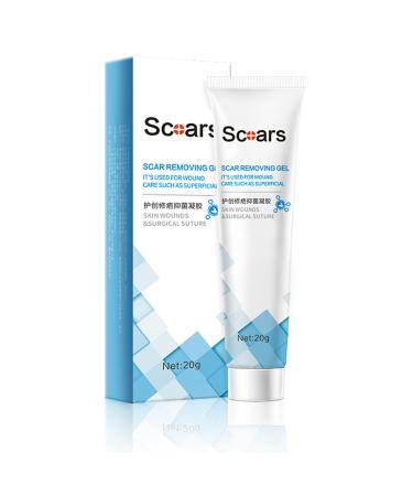 Scar Removal Gel Scar Cream Silicone Scar Gel Scar Removal Cream for New and Old Scars Acne Scar Treatment for Body Face Scar Acne Spots C-Sections Burn Acne Stretch Marks (20g)