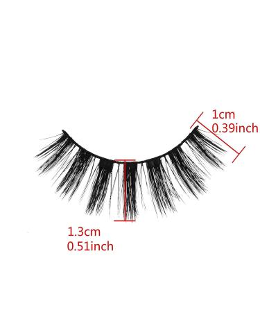 Peacock-Eye 3D Mink False Eyelashes - Wispy Cross Curl Fluffy Extension - 5 Pairs, 10-13mm - Makeup Tool for Daily Use - Buy Online on GoSupps.com