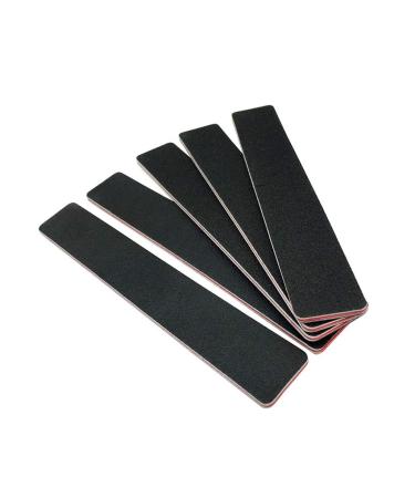 10Pcs Professional Washable Thick Nail Files Emery Board 60/60 Grit Black Nail Art Care Sanding Buffer Buffing Manicure Pedicure Tool