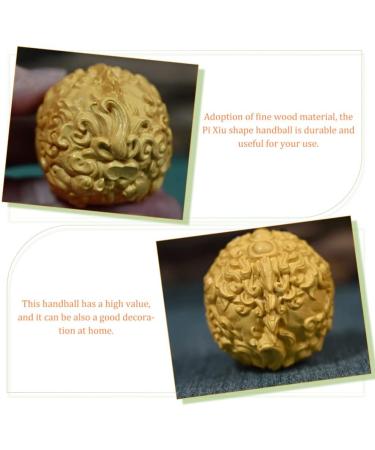 Warmhm Kylin Statue - Handcrafted Peach Wood Bagua Feng Shui Decor Baoding Balls & Fitness Tools - Buy Online on GoSupps.com
