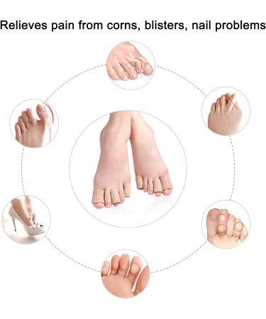 AUXHCYL 26-Piece Soft Gel Toe Tubes Sleeves for Pain Relief - Corn Pad Protectors, Toe Caps, Toe Separator Silicone Protectors for Women - Buy Online on GoSupps.com