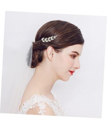 Housoutil Diamond Flower Girl Hair Wedding Hair Comb Pearl Hair Accessories Bride Headpieces for Wedding Tiara Bridal Headdress European and American Bridesmaid Olive Branch - Buy Online on GoSupps.com