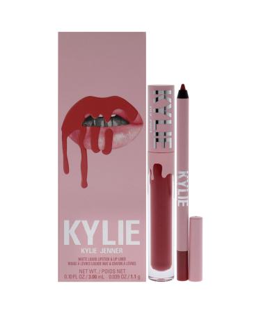 Kylie Cosmetics Matte Lip Kit - 500 Kristen for Women - 2 Pc 0.10oz Matte Liquid Lipstick 0.03oz Lip Liner