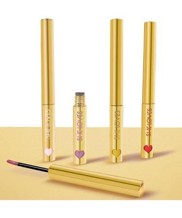 4Pcs Liquid Eye Lasting Glitter Eyeshadow Liquid Multi-Dimensional Eye Looks Eye with Applicator Eyeshadow Liquid-Set - Buy Online on GoSupps.com