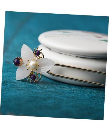 minkissy 1pc Retro Style Hairpin Metal Hair Fork Wedding Hair Pins Pearl Hairpin Stick Hair Sticks for Women Wedding Hair Accessories Retro Floral Hairpin Tiara The Flowers Women's Hat Miss - Buy Online on GoSupps.com