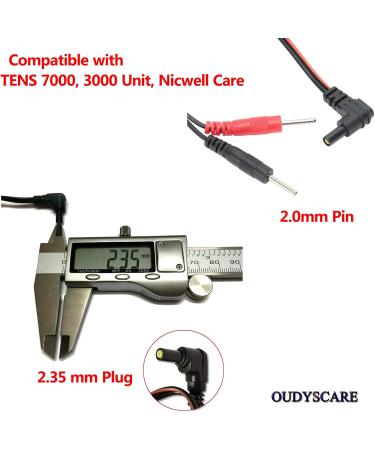 Buy TENS Unit Replacement Lead Wires - Compatible with TENS 7000 & Nicwell Care (2 Pieces) - Fast International Shipping - Buy Online on GoSupps.com
